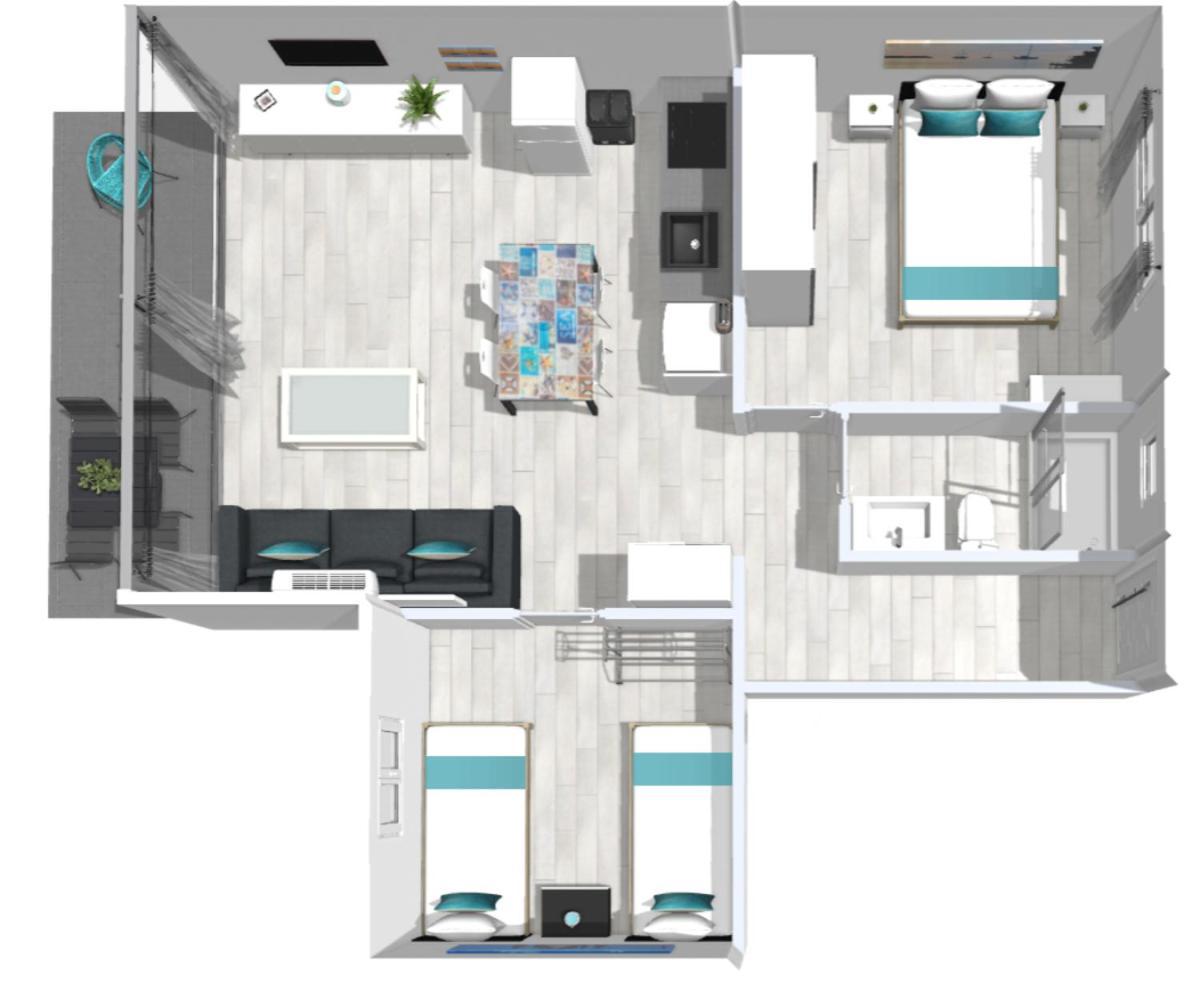 Roses Apartments Ocean 2 Habitaciones Vista Mar Lateral Exteriör bild